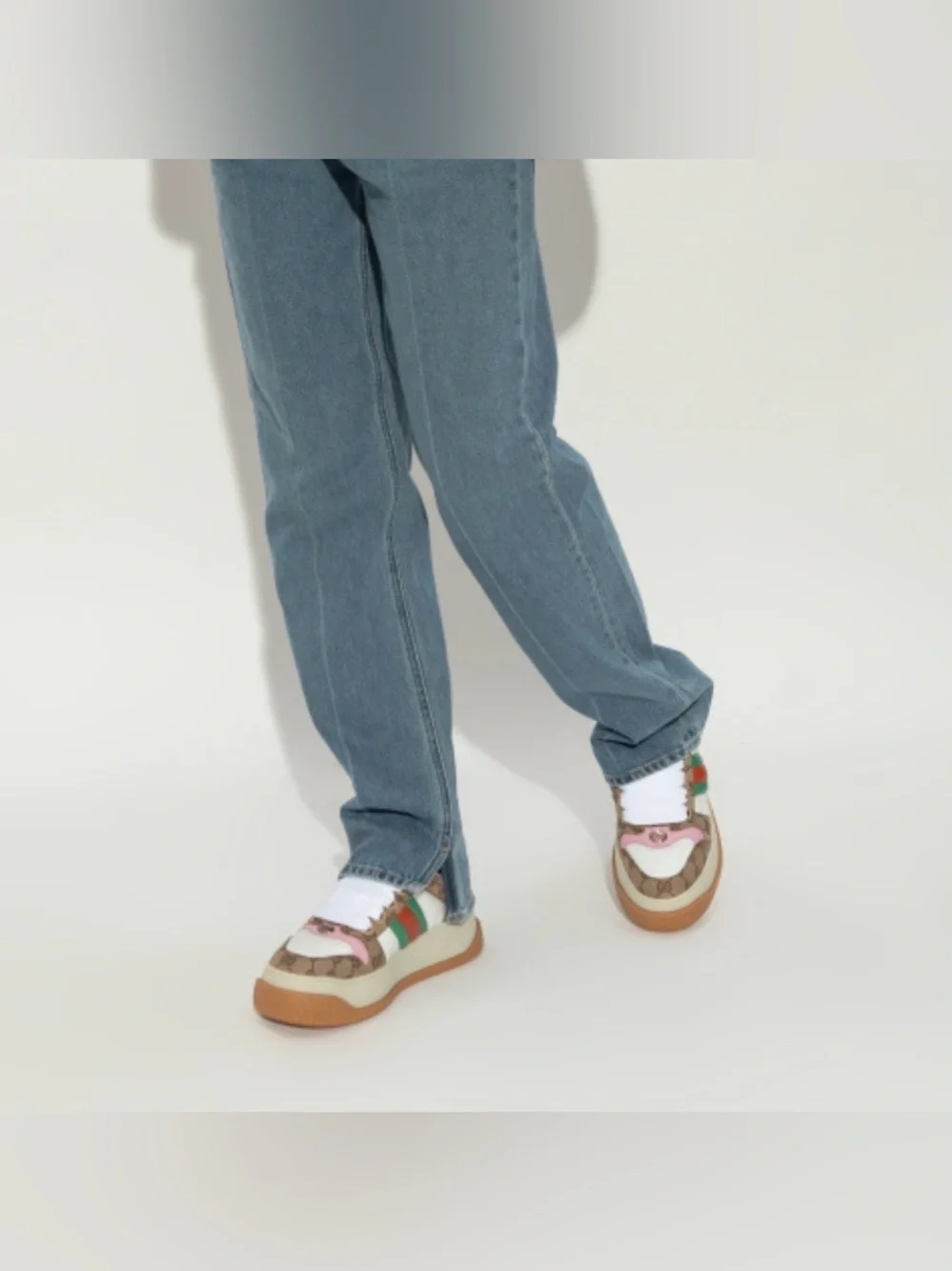 GUCCI Screener platform GG logo sneakers